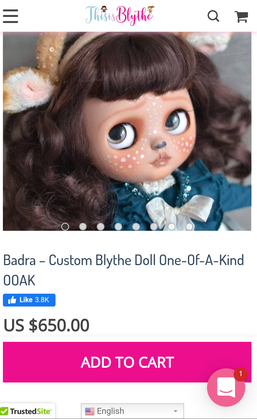 The same Lolipopbears doll image stolen and used on ThisIsBlythe