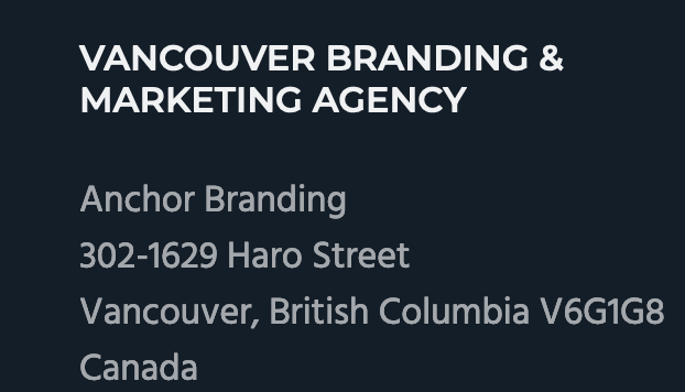 Anchor Branding's business address